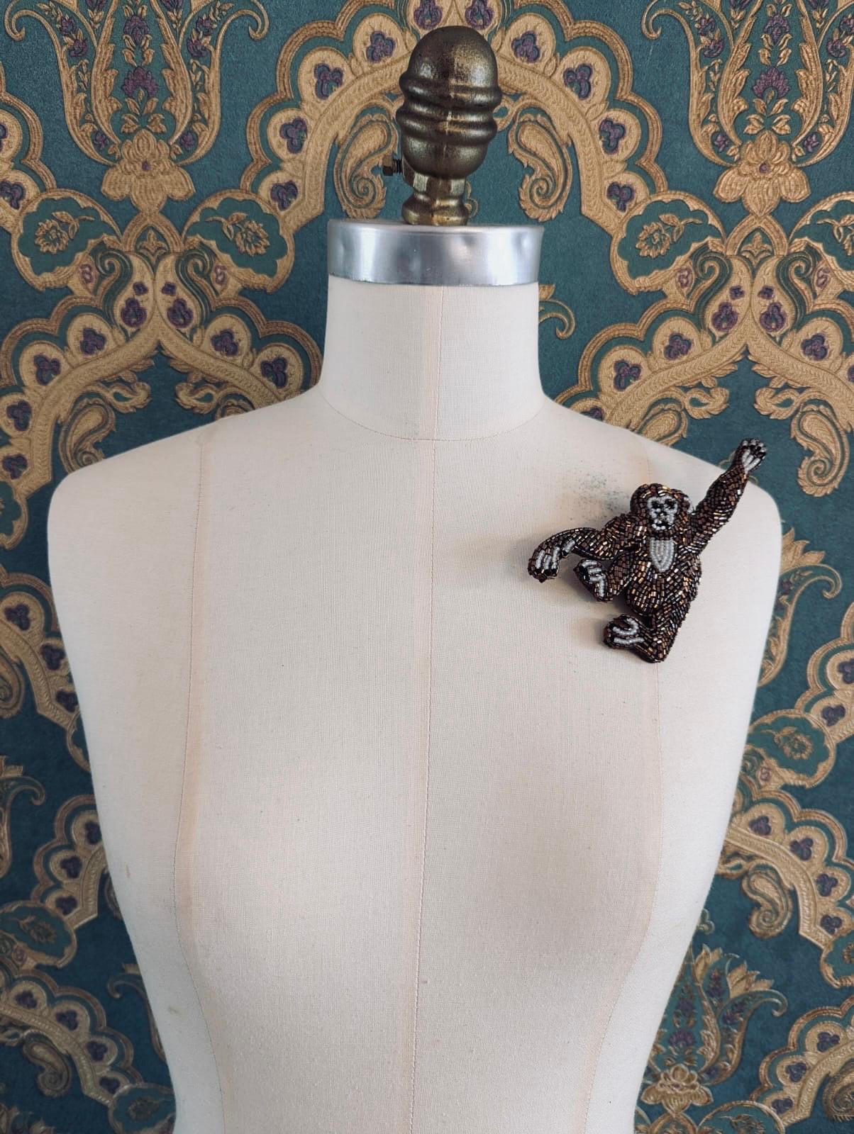 Tropicana Monkey Brooch Pin