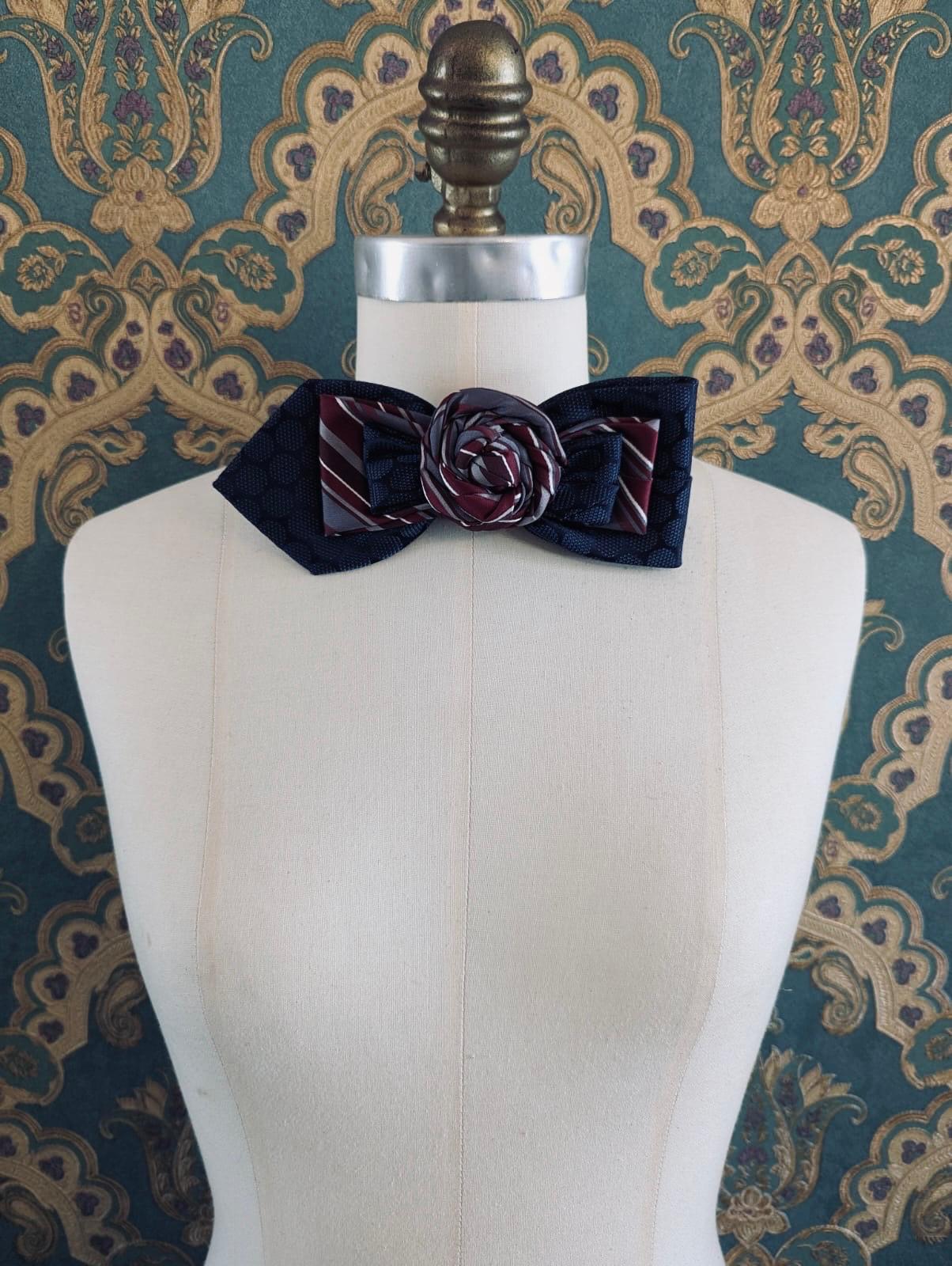 Broochella Bolivar cravatte tie brooch pin handmade up-cycled vintage designer luxury women’s men’s 