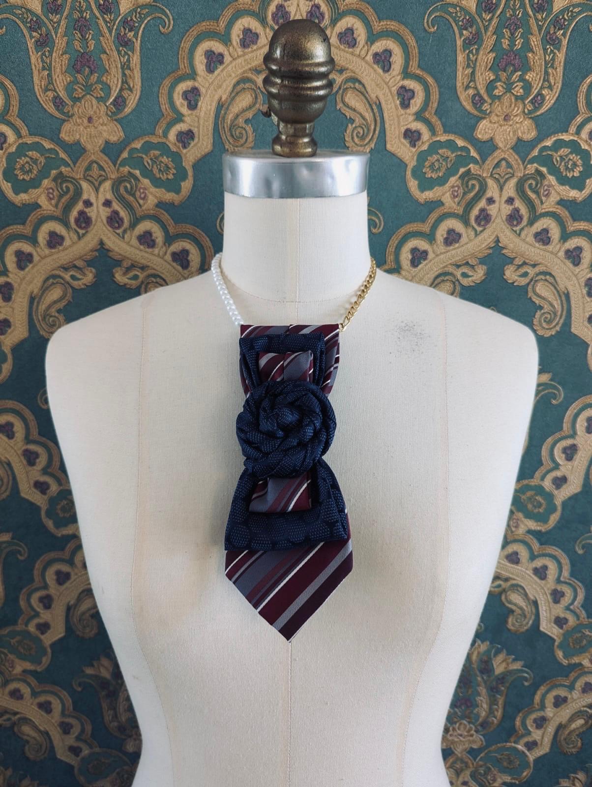 Broochella Bolivar cravatte tie brooch pin handmade up-cycled vintage designer luxury women’s men’s 