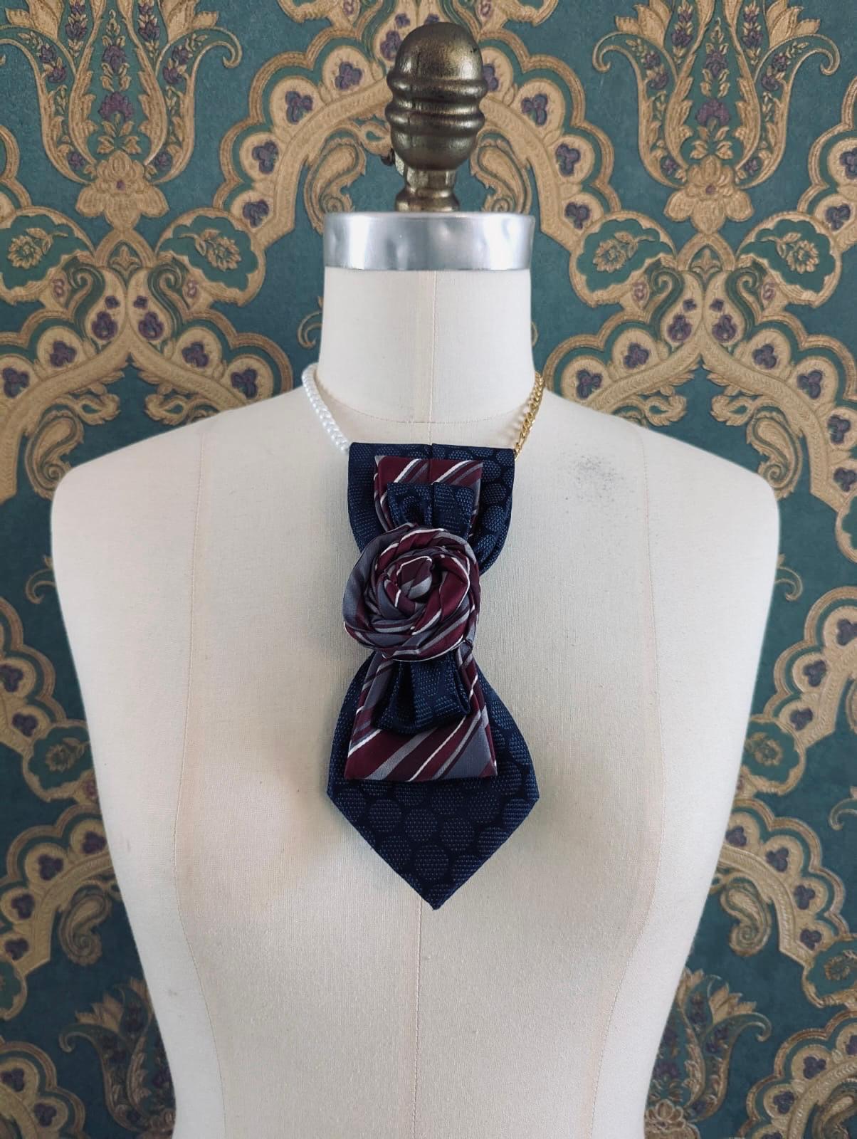 Broochella Bolivar cravatte tie brooch pin handmade up-cycled vintage designer luxury women’s men’s 