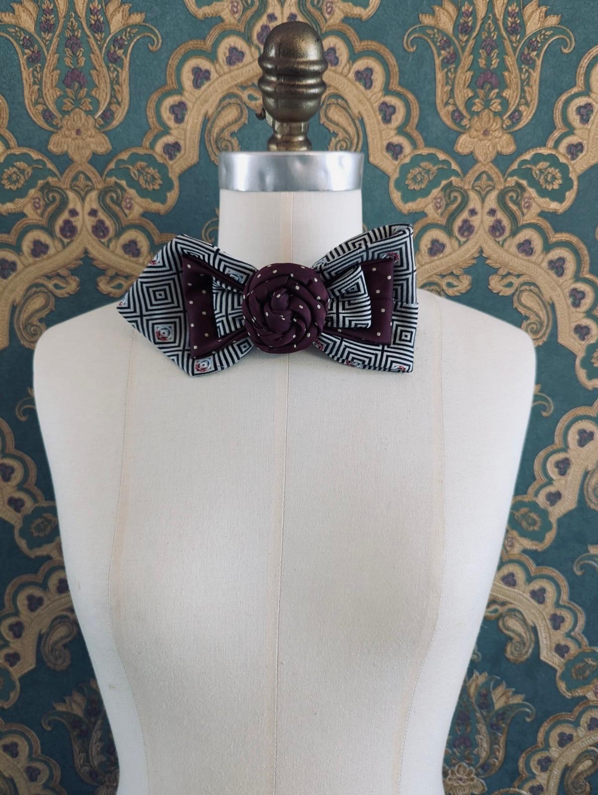 Broochella Bolivar Cravatte tie brooch pin handmade up-cycled vintage designer luxury women’s men’s 