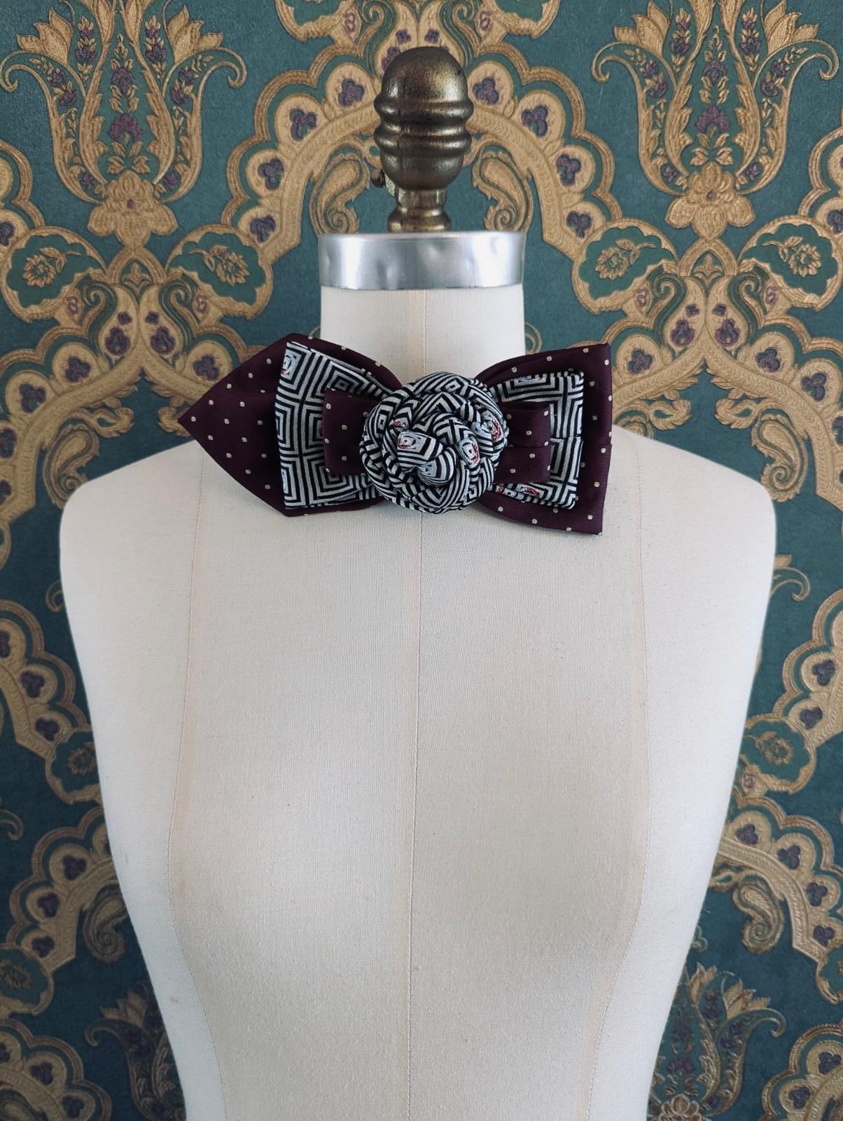 Broochella Bolivar cravatte tie brooch pin handmade up-cycled vintage designer luxury women’s men’s 