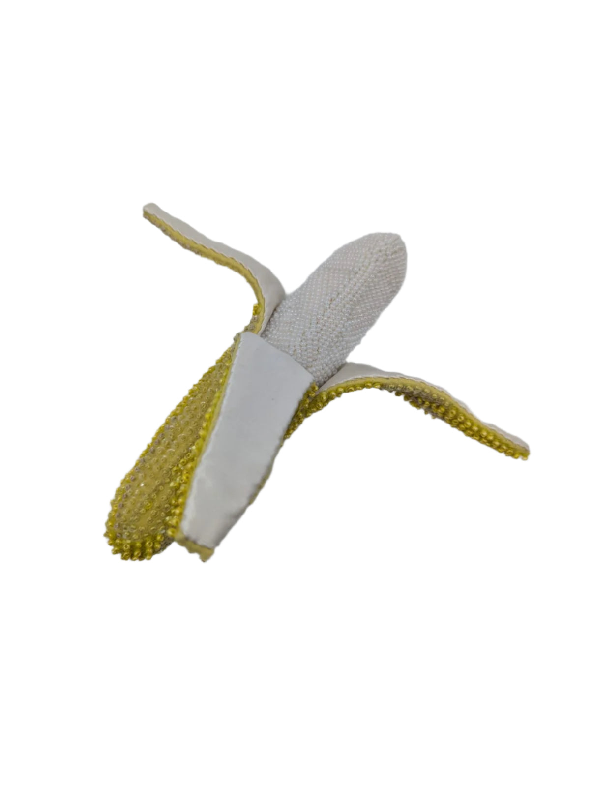Broochella Men's Tropicana Banana brooch pin designer luxury hand beaded handmade 