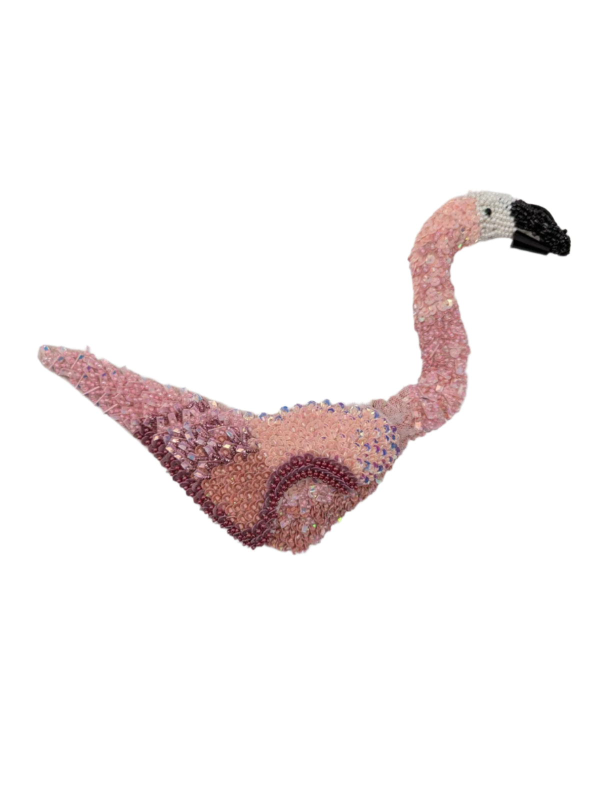Broochella Men's flamingo  brooch pin Club Tropicana hand beaded handmade designer luxury  