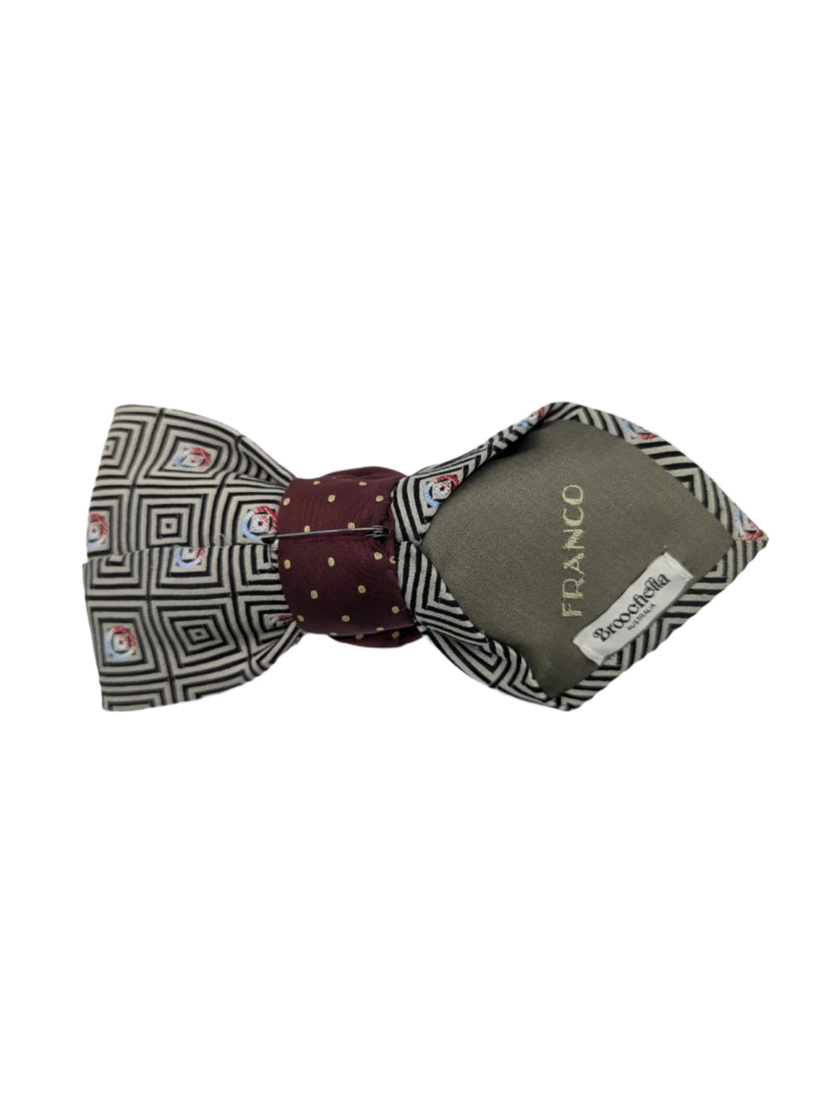 Broochella Bolivar Cravatte tie brooch pin handmade up-cycled vintage designer luxury women’s men’s 