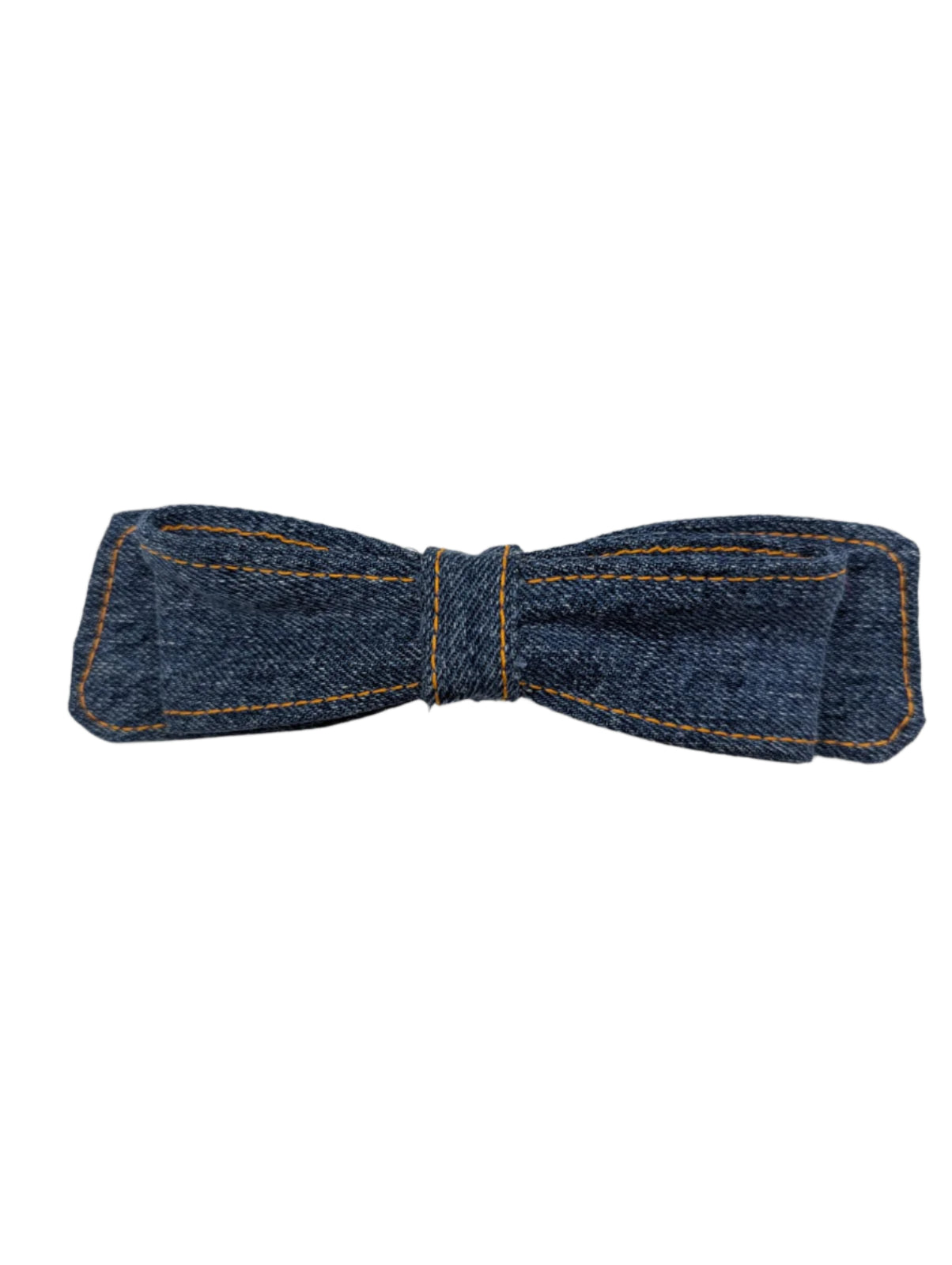 Broochella Hair clip mid wash blue denim handmade upcycled jeans designer luxury