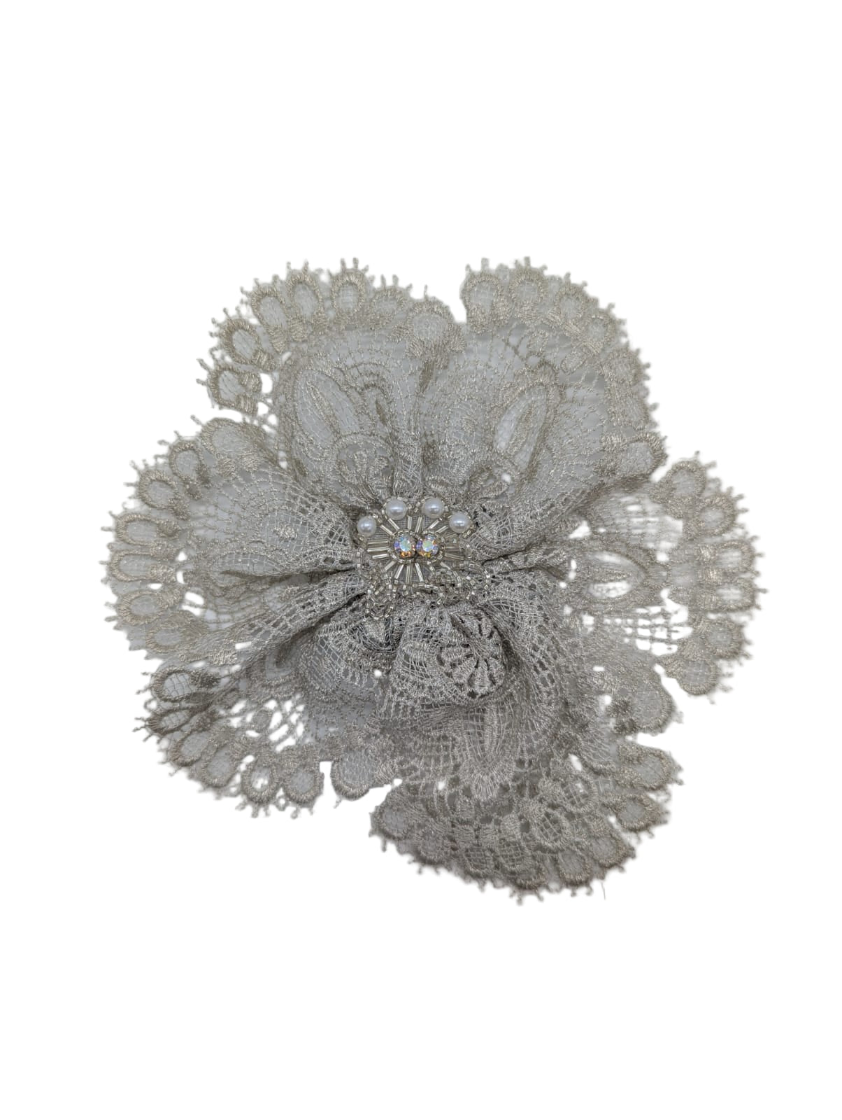 Broochella Étoile de Dentelle brooch pin large flower lace crystal handmade luxury designer men's women's 