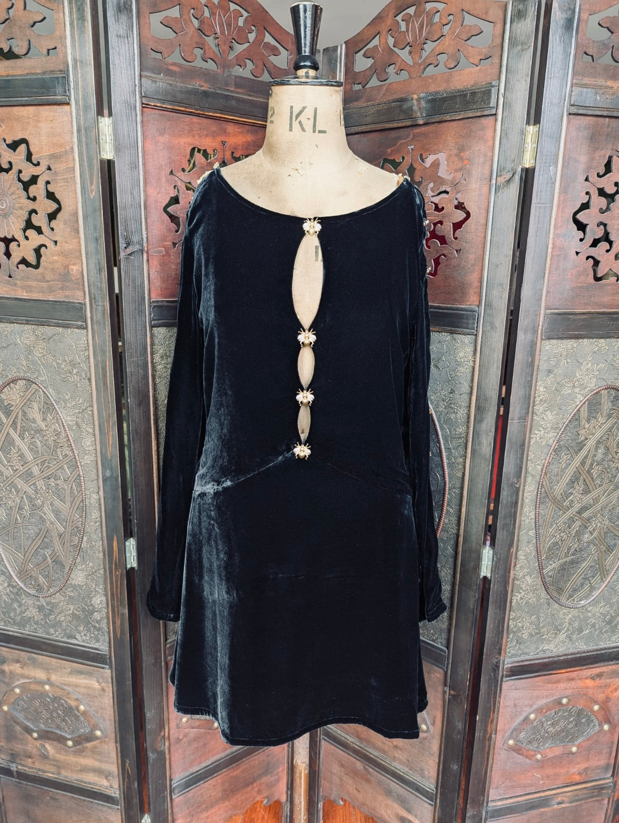 For Love & Lemons Velvet Dress- Medium