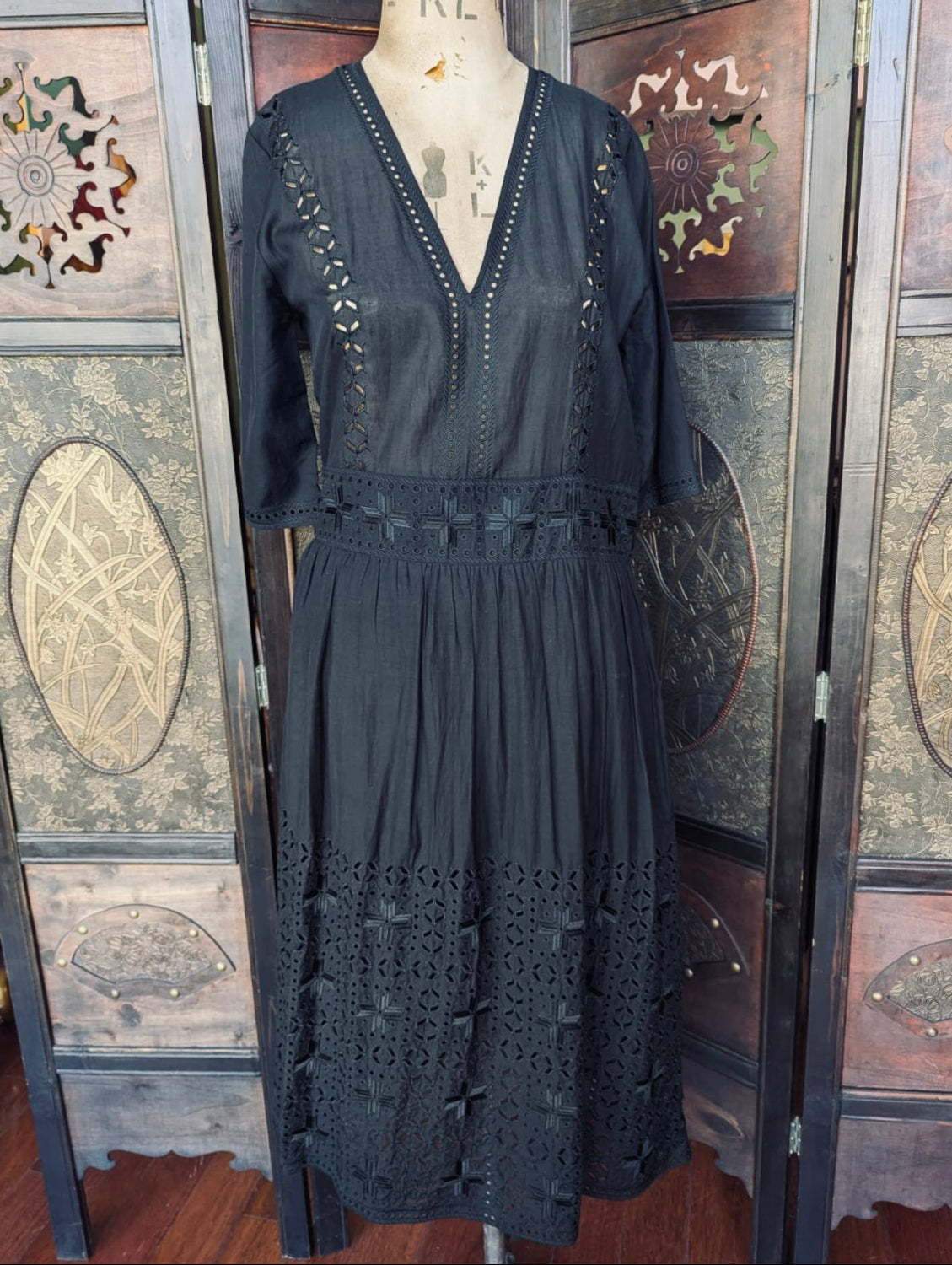 Magali Pascal Black Midi Dress – Size S