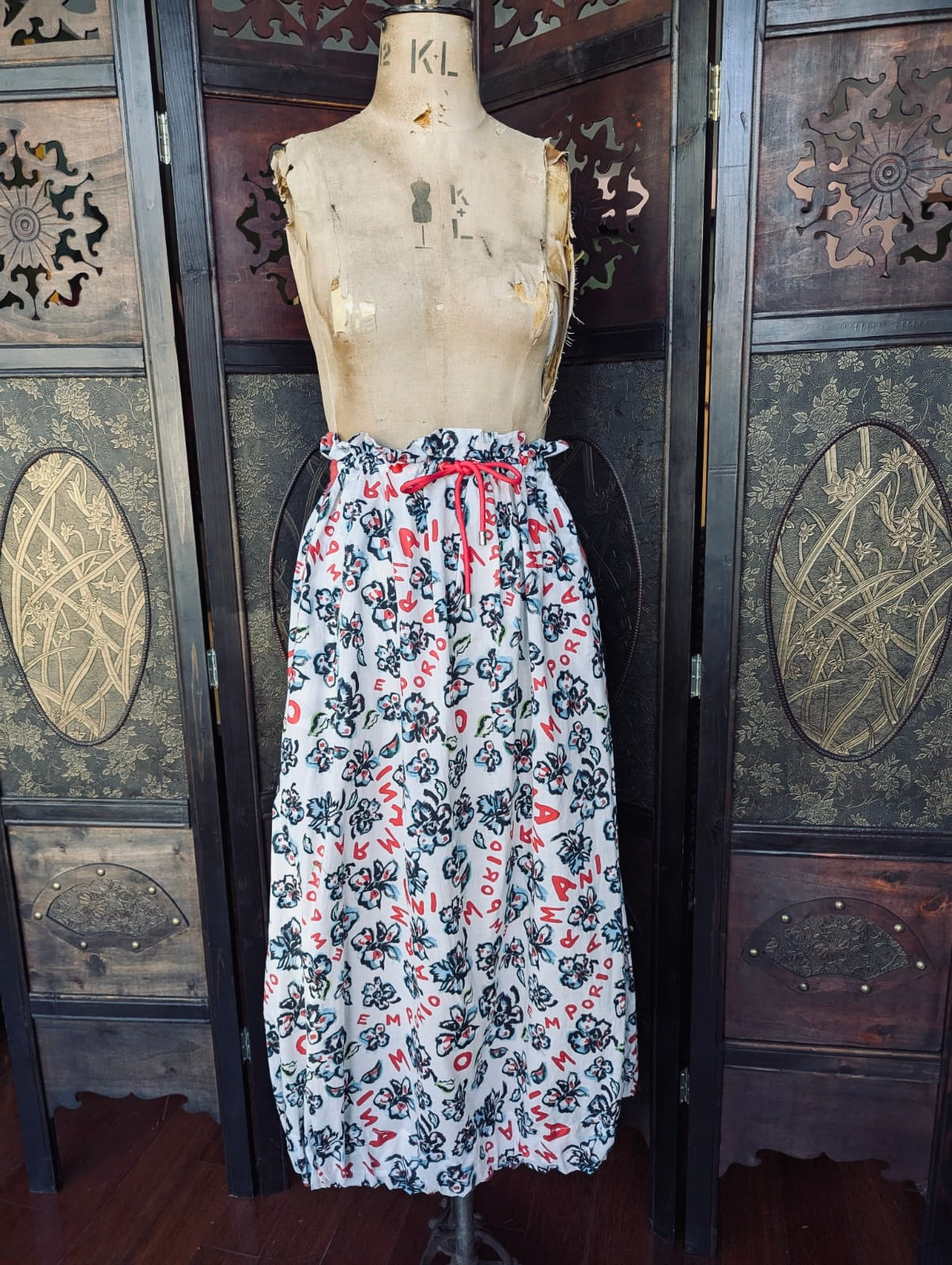 Emporio Armani Cotton Print Skirt – Size 38