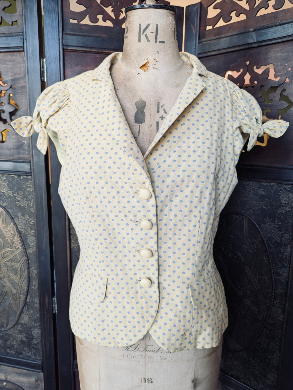 Moschino Cheap & Chic Yellow Polka Dot Jacket – AU 10-12