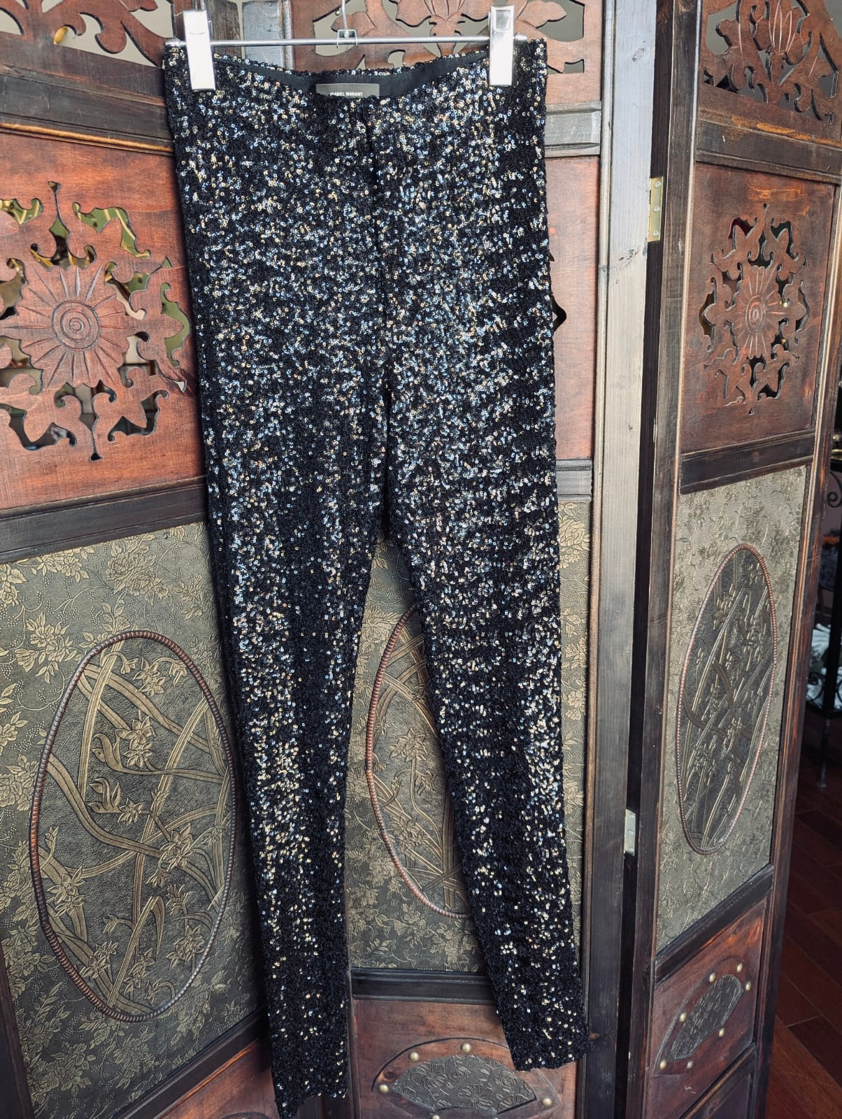 Isabel Marant Black Sequin Pants – Size 36