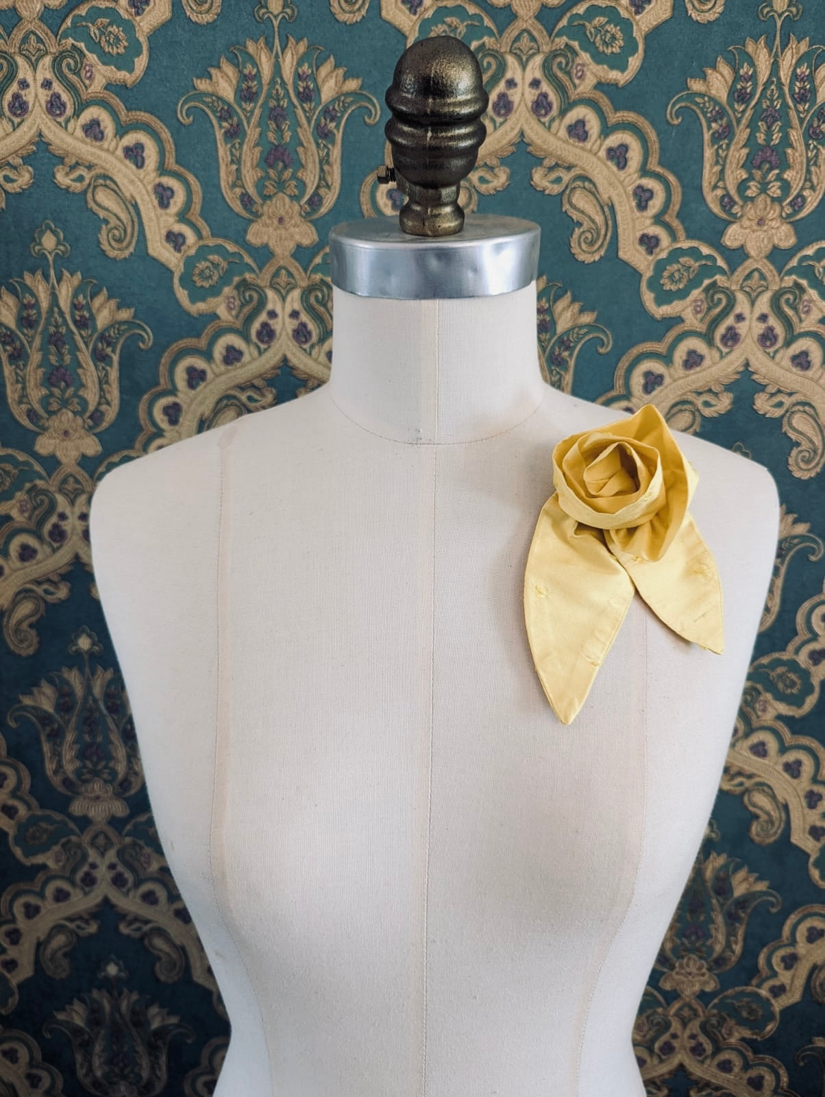 Broochella Petalo flower brooch silk handmade men's women's luxury designer small yellow