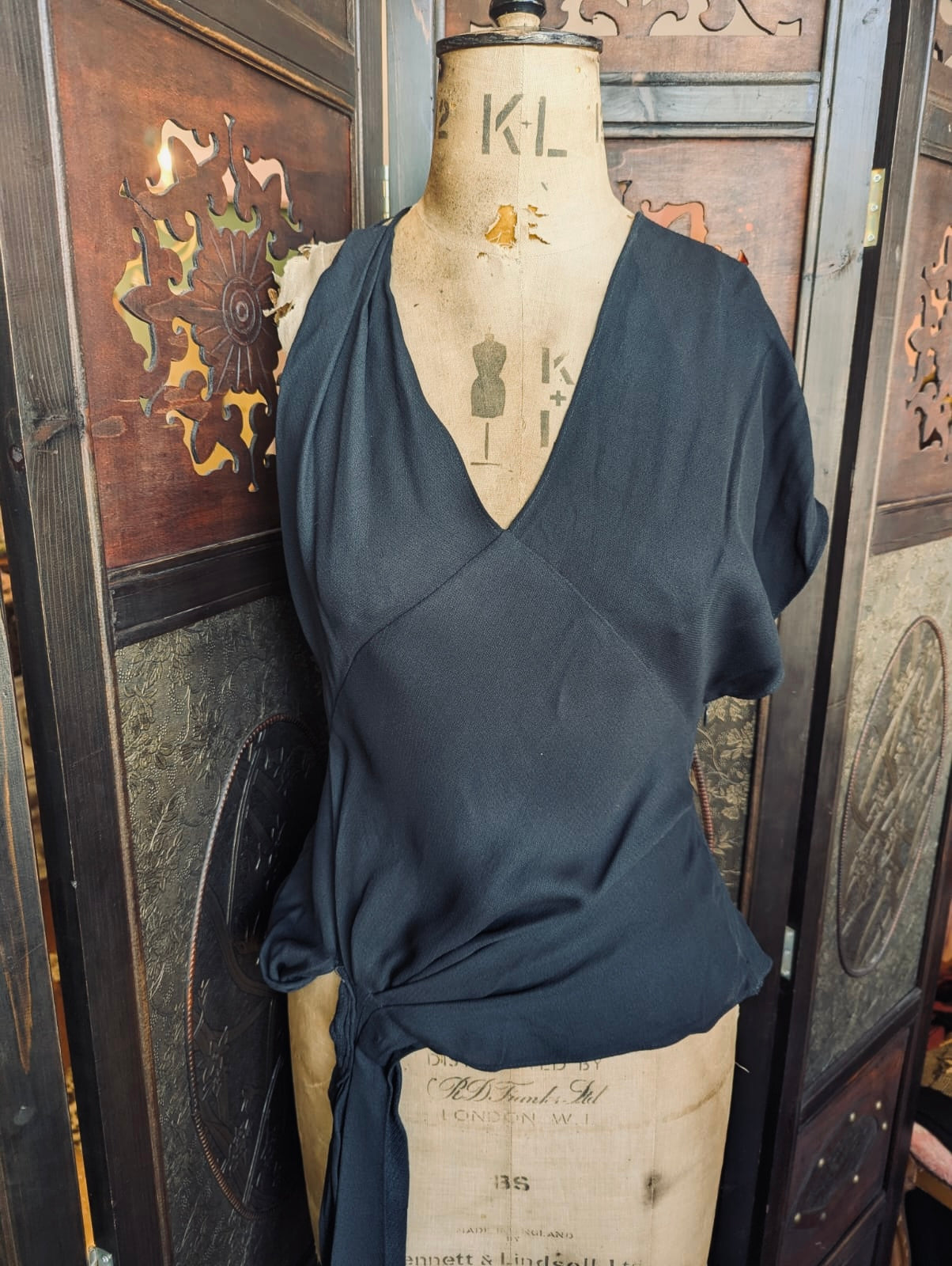 Jacquemus Le Souk Draped Top – Size 38 black