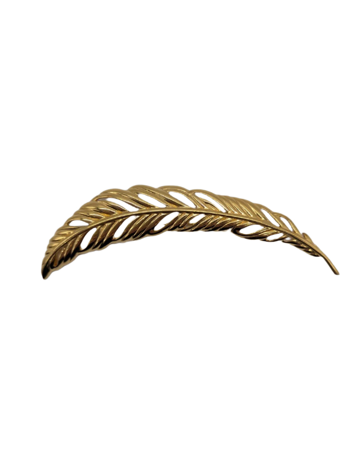 Broochella Quill vintage feather gold tone metal luxury designer men's women's 