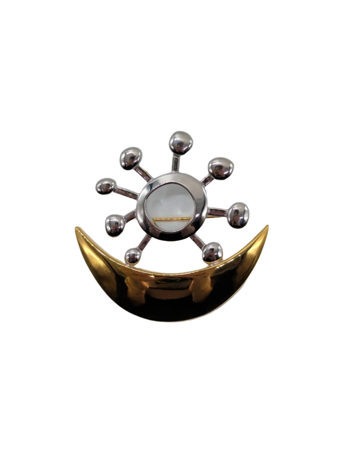 Broochella Men’s Brooches with meaning brooch pin Love and Harmony Adinkra gold silver tone metal luxury designer 