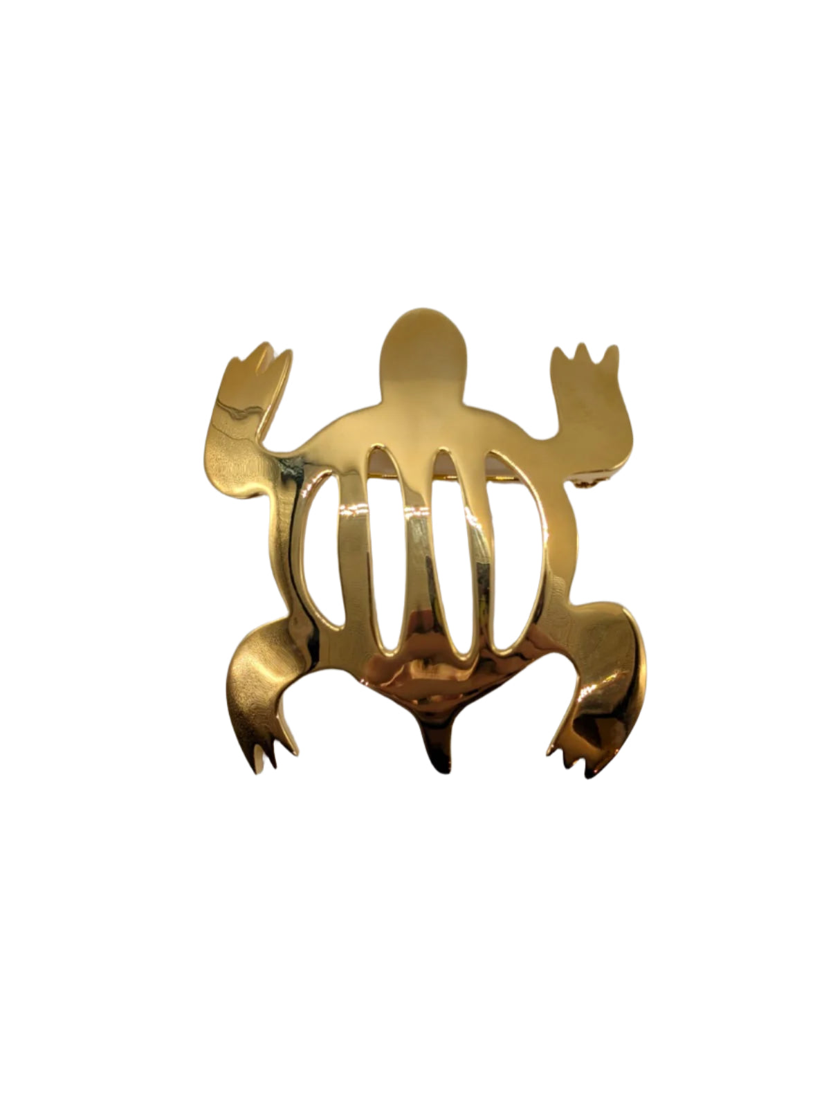 Broochella Men’s Brooches with meaning Adaptability brooch pin Adinkra gold tone metal turtle designer luxury
