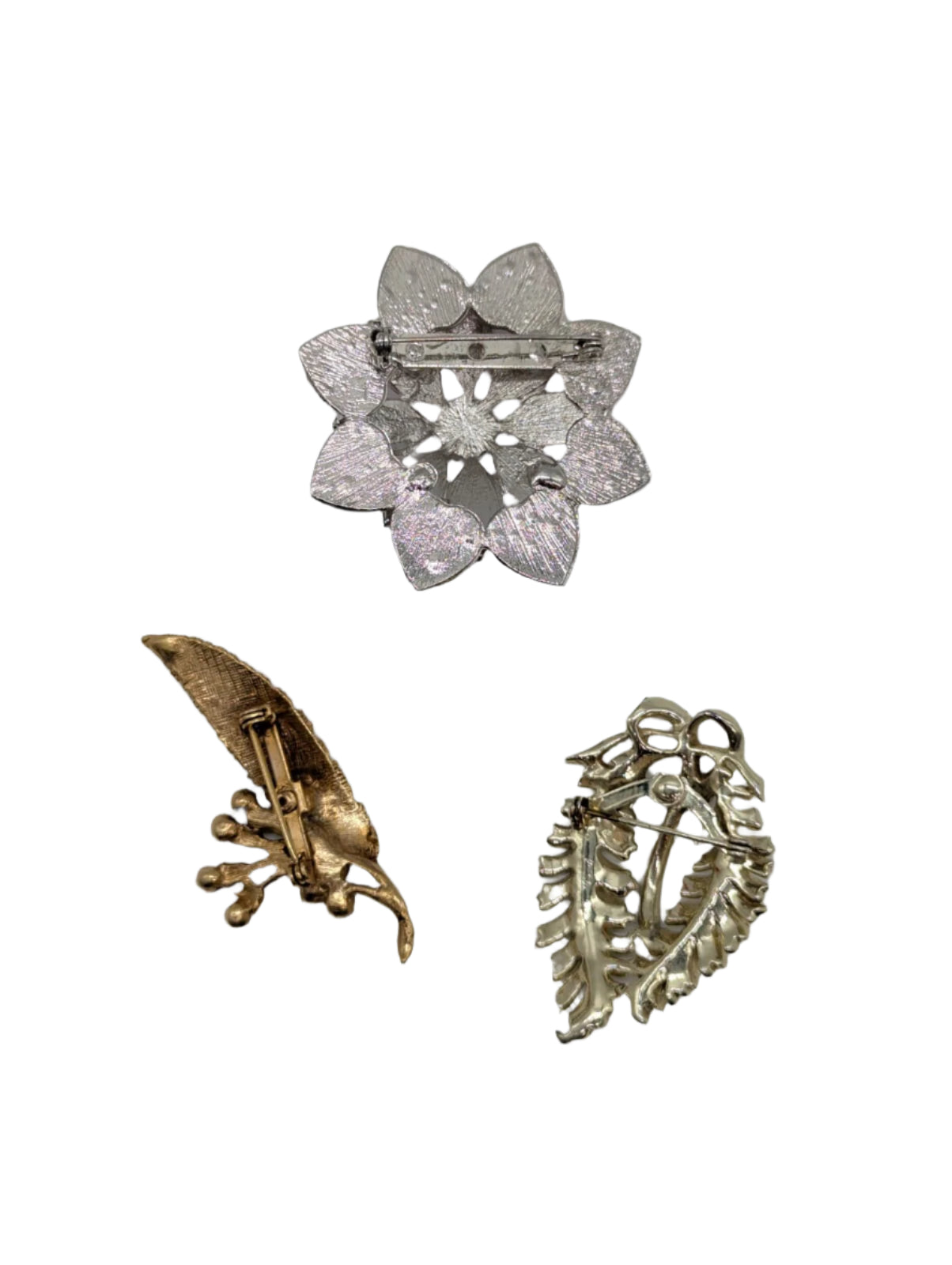 Broochella Blush and Botanica vintage brooch pin set gold metal designer luxury men’s women’s 