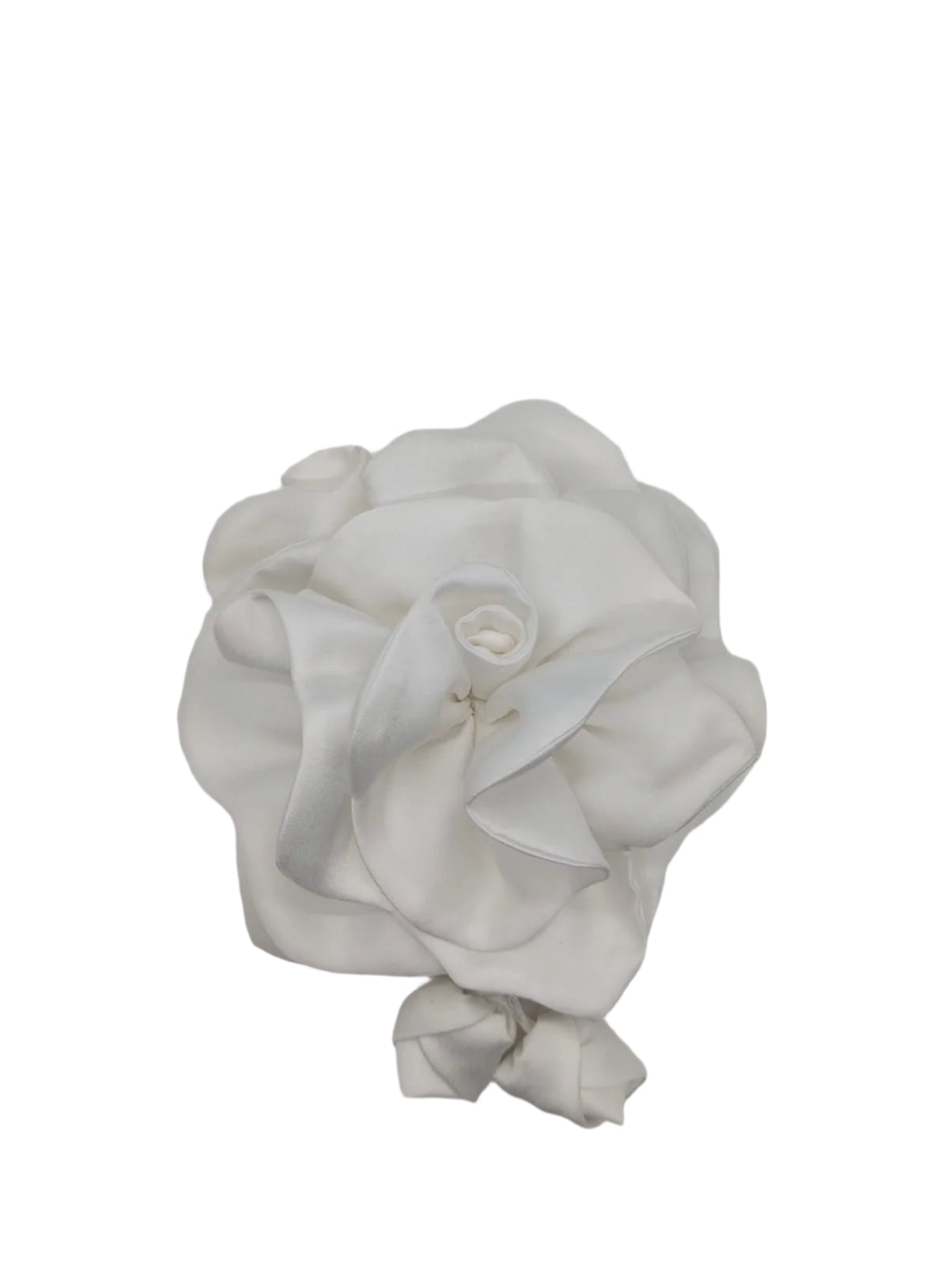Broochella Rosetta Men’s flower brooch pin silk satin handmade luxury designer white 