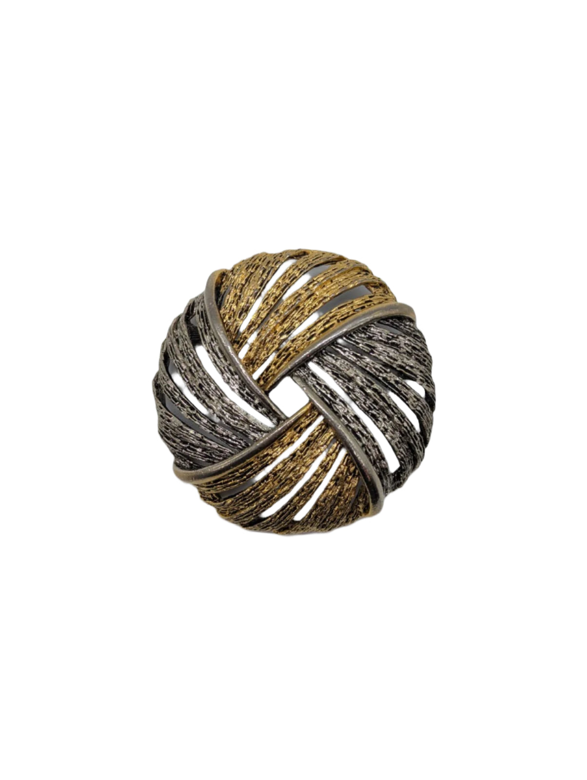 Interlace Vintage Button Brooch Pin