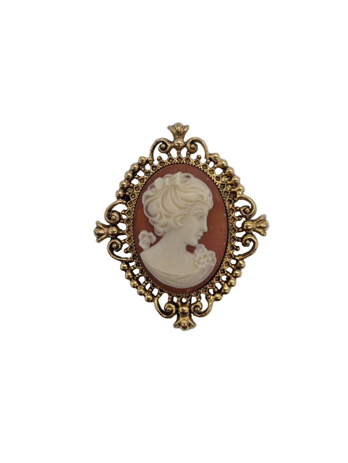 Avon Cameo Vintage Perfume Brooch Pin