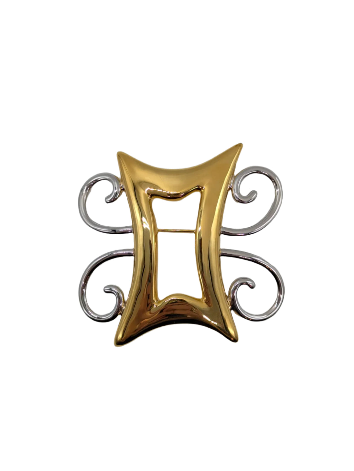 Broochella Men’s brooches with meaning brooch pin Strong and Humble Adinkra gold silver tone metal luxury designer 