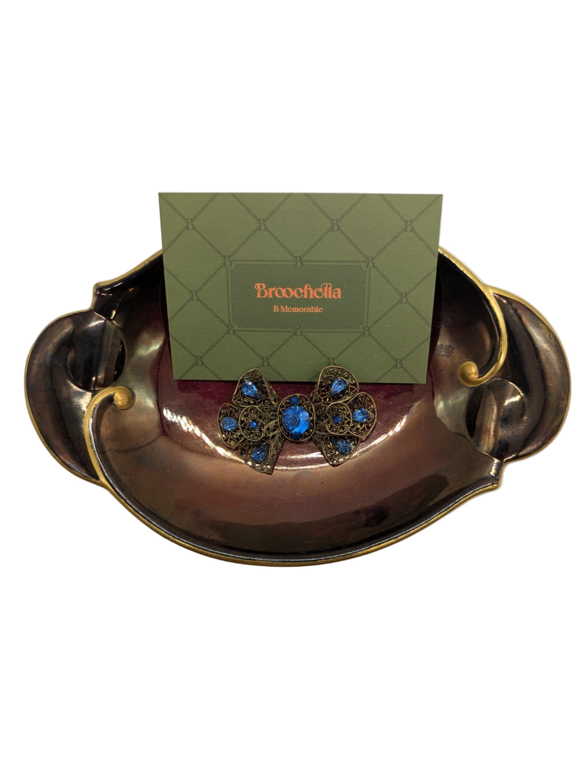 Fiocco Azzurro Vintage Bow Brooch Pin