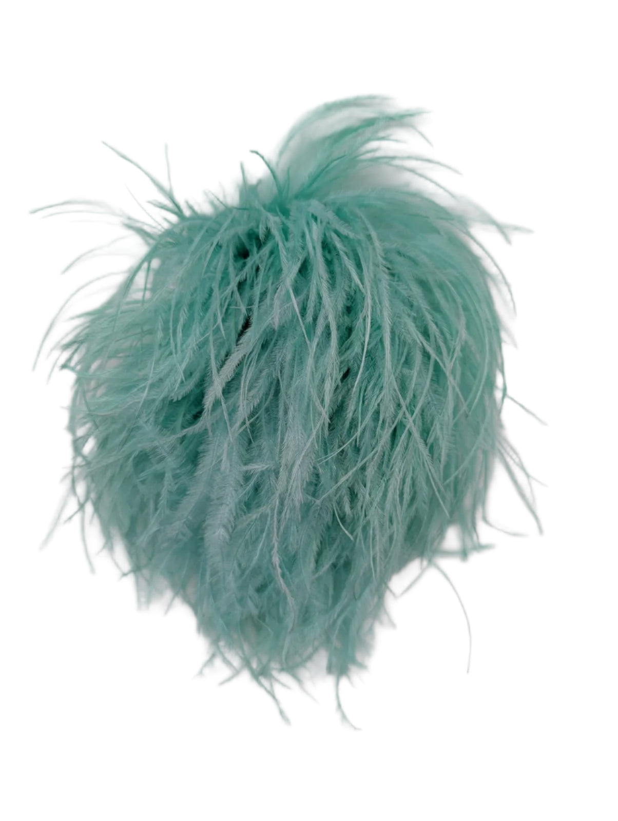 Broochella Le Pouffe feather brooch pin handmade women’s men’s designer luxury aqua 