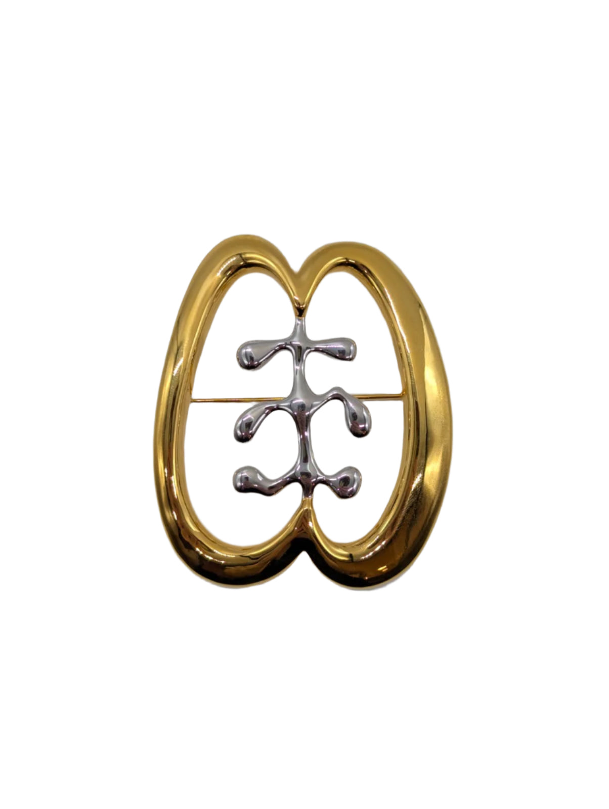 Broochella Men’s brooches with meaning brooch pin Friendship Adinkra gold silver tone metal designer luxury 