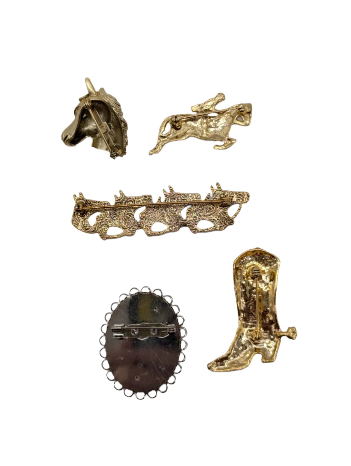 Equestrian Icons Vintage Brooch Set