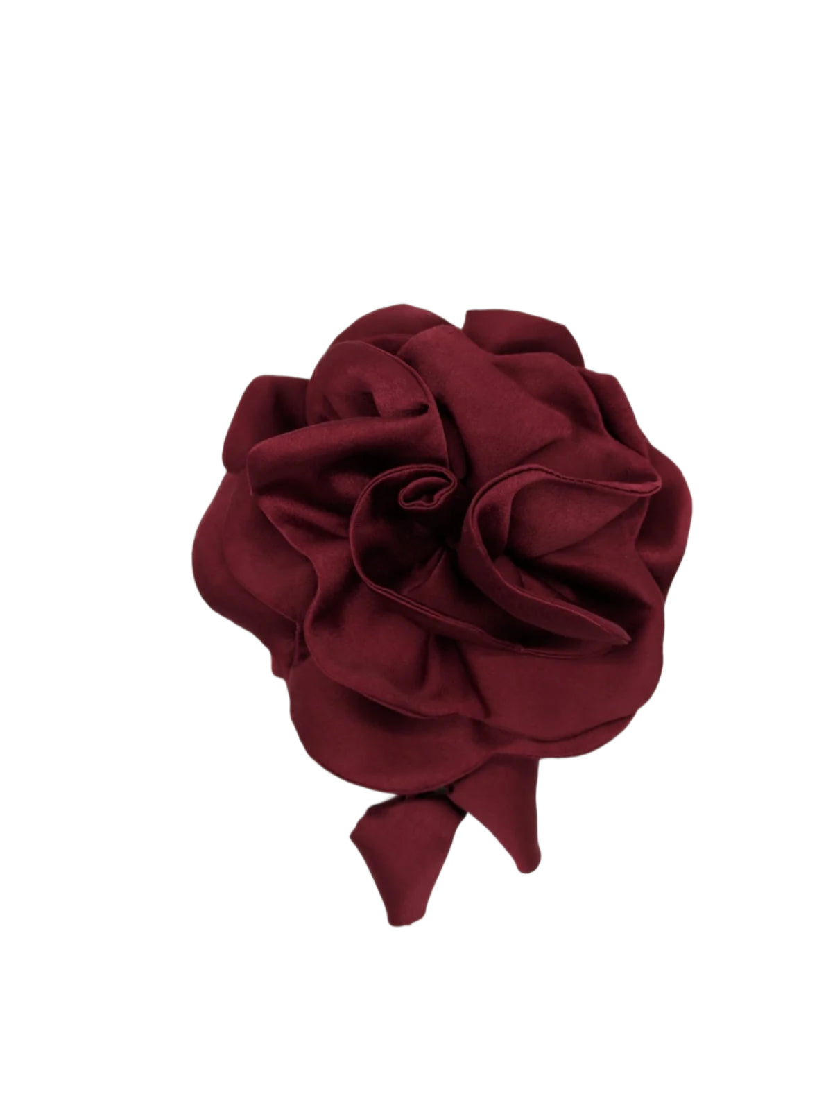 Broochella Men's Rosetta Flower Brooch pin handmade silk satin luxury designer burgundy