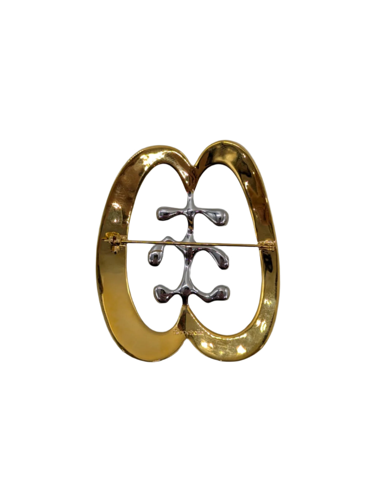Broochella Men’s Brooches with meaning brooch pin Friendship Adinkra gold silver tone metal luxury designer 