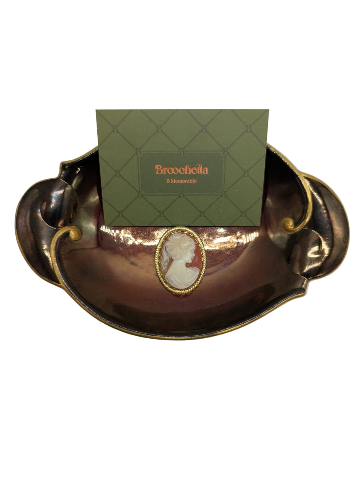 Bella Donna Cameo Vintage Brooch Pin